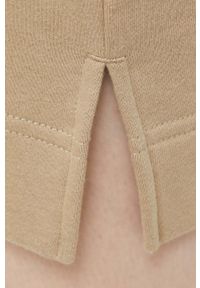 GAP sukienka kolor beżowy mini oversize. Kolor: beżowy. Materiał: dzianina. Długość rękawa: krótki rękaw. Typ sukienki: oversize. Długość: mini #3