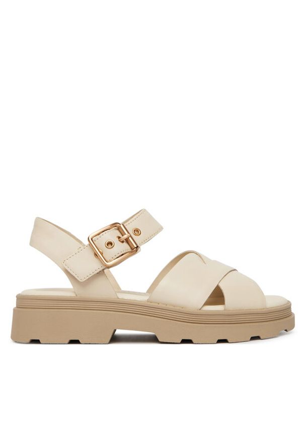 Clarks Sandały Orinoco3 Cross 26186092 Écru. Kolor: kremowy. Materiał: skóra