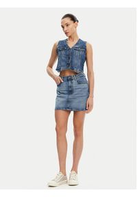 Guess Jeans Spódnica jeansowa W5GD0Q D5M4A Niebieski Regular Fit. Kolor: niebieski. Materiał: bawełna #5