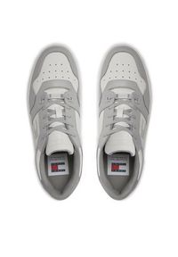 Tommy Jeans Sneakersy Tjm Retro Basket Tonal Logo EM0EM01347 Szary. Kolor: szary. Materiał: skóra
