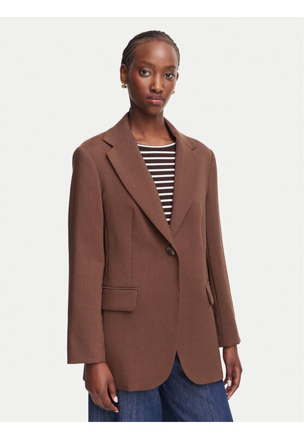 Weekend Max Mara Marynarka Asta 2625046031 Brązowy Regular Fit. Kolor: brązowy. Materiał: wełna