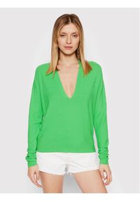 Kontatto Sweter 3M7422 Zielony Regular Fit. Kolor: zielony. Materiał: wiskoza #1