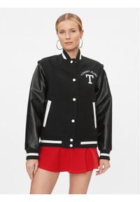 Tommy Jeans Kurtka bomber Letterman DW0DW15958 Czarny Regular Fit. Kolor: czarny. Materiał: syntetyk #1