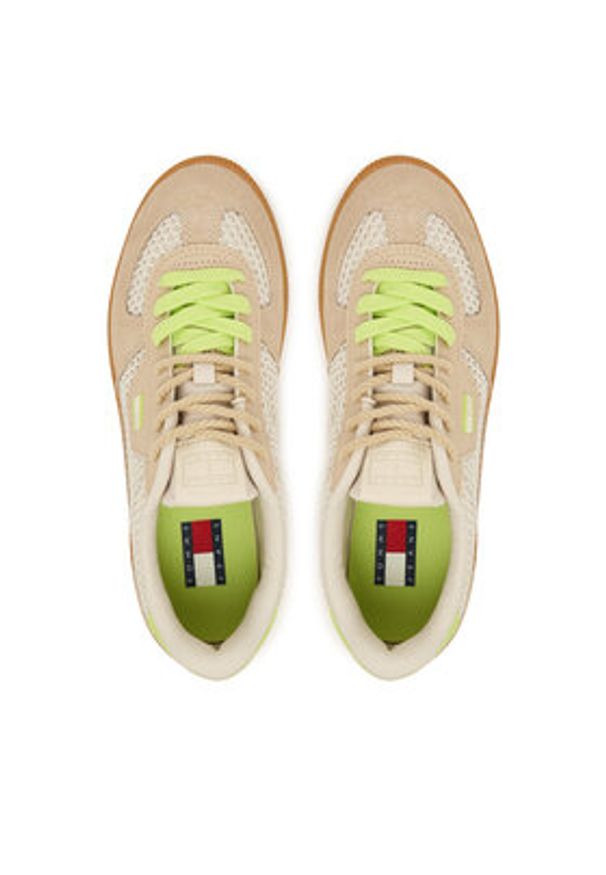 Tommy Jeans Klapki Dual Density Hilfiger Pool Slide FM0FM05797 Beżowy. Kolor: beżowy. Materiał: syntetyk
