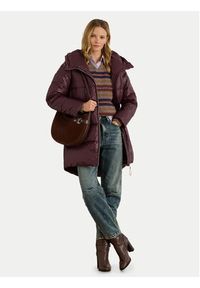 Lauren Ralph Lauren - LAUREN RALPH LAUREN Płaszcz zimowy 297P04101002 Bordowy Regular Fit. Kolor: czerwony. Materiał: syntetyk. Sezon: zima #4