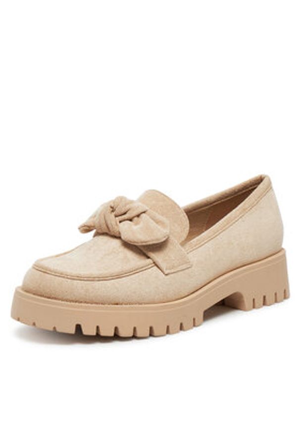 DeeZee Loafersy HXG2108-93 Beżowy. Kolor: beżowy. Materiał: materiał
