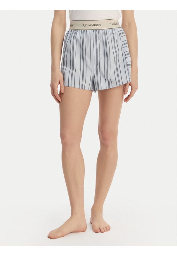 Calvin Klein Underwear Szorty piżamowe LV00QS7519 Niebieski Relaxed Fit. Kolor: niebieski. Materiał: bawełna