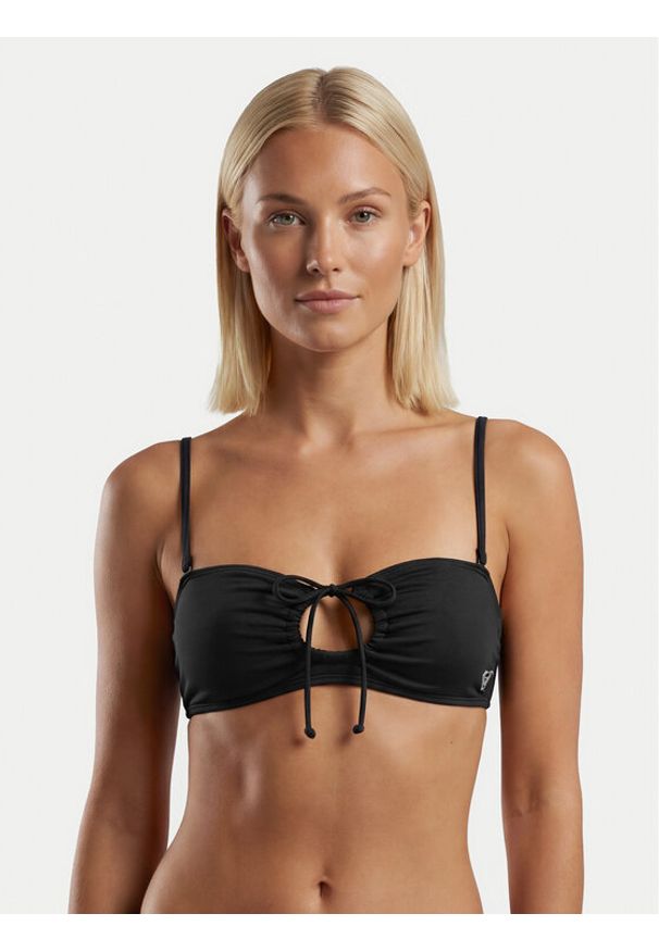 Roxy Góra od bikini Solid Essentials ERJX305692 Czarny. Kolor: czarny. Materiał: syntetyk