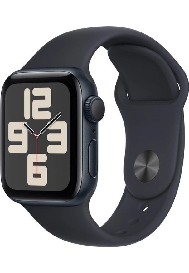 APPLE - Smartwatch Apple Watch SE GPS 40mm Midnight Alu Sport S/M Czarny (MXE73QF/A). Rodzaj zegarka: smartwatch. Kolor: czarny. Styl: sportowy