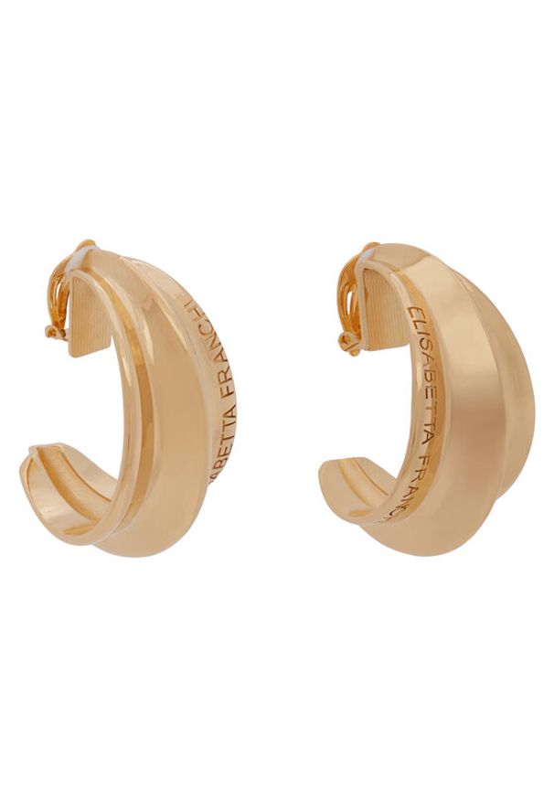 Elisabetta Franchi Klipsy OR-63B-51E2-V230 Złoty. Materiał: metalowe. Kolor: złoty