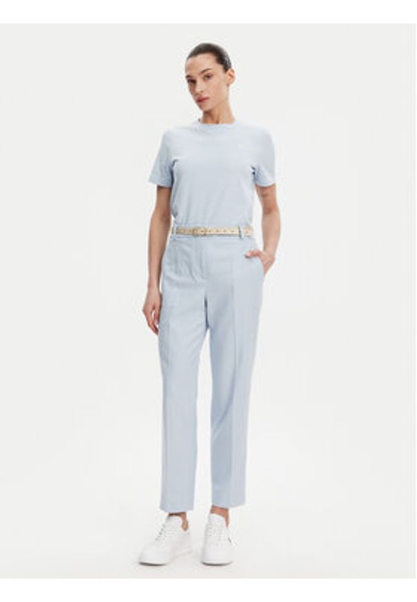 TOMMY HILFIGER - Tommy Hilfiger T-Shirt WW0WW45522 Niebieski Regular Fit. Kolor: niebieski. Materiał: bawełna