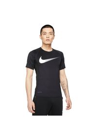 Koszulka męska do biegania Nike Pro Short-Sleeve Graphic Top CT6392. Materiał: materiał, włókno, elastan, dzianina, skóra, poliester. Technologia: Dri-Fit (Nike). Sport: fitness #1