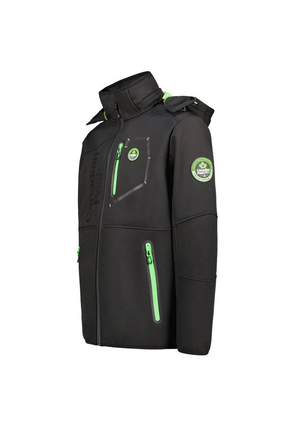 CANADIAN PEAK - Kurtka wodoodporna Canadian Peak Royauteak 068. Kolor: wielokolorowy, czarny, zielony