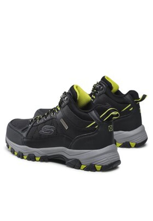 skechers - Skechers Trapery Melano 204477/BLK Czarny. Kolor: czarny. Materiał: skóra