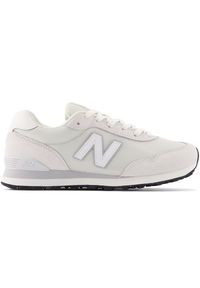 Buty męskie New Balance ML515WHT – szare. Okazja: na co dzień. Kolor: szary. Materiał: skóra, syntetyk, materiał. Szerokość cholewki: normalna