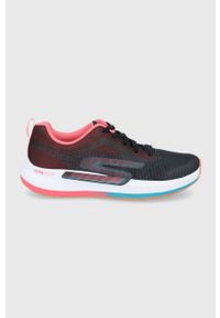 skechers - Skechers buty Go Run Pulse kolor czarny. Nosek buta: okrągły. Zapięcie: sznurówki. Kolor: czarny. Materiał: guma. Sport: bieganie