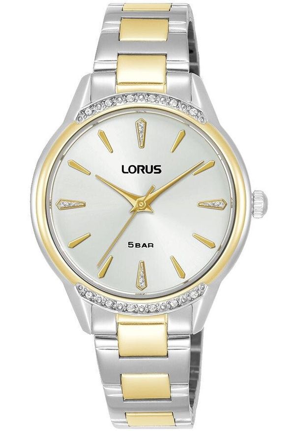 Zegarek Lorus Zegarek damski Lorus RG256YX9 CYRKONIE srebrny. Kolor: srebrny