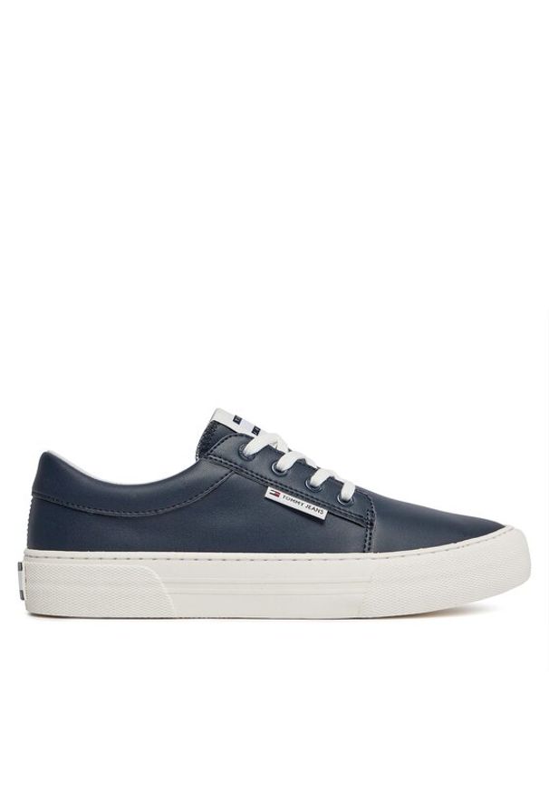 Tommy Jeans Sneakersy Th Central Cc And Coin Granatowy. Kolor: niebieski. Materiał: materiał