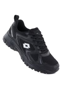 LOTTO - Buty sportowe męskie sneakersy Lotto czarne KITAURA. Kolor: czarny. Materiał: tkanina #1