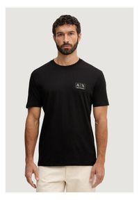 Armani Exchange T-Shirt XM002178 AF12308 UC001 Czarny Regular Fit. Kolor: czarny. Materiał: bawełna #1