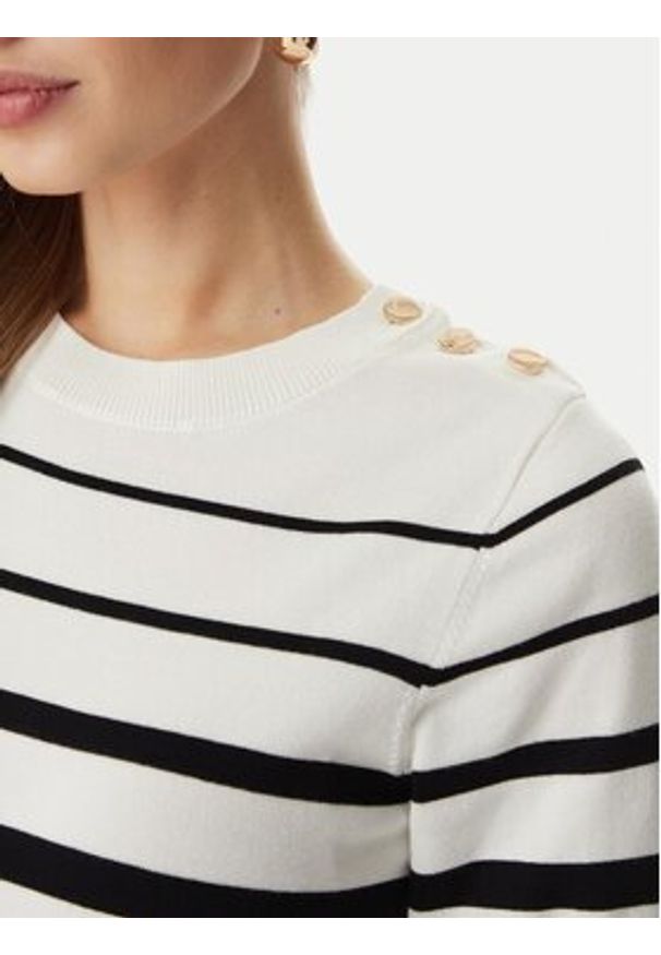 Morgan Sweter 261-MLOL Biały Regular Fit. Kolor: biały. Materiał: wiskoza