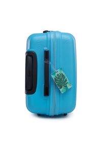Wittchen - Średnia walizka z zawieszką niebieska. Kolor: niebieski. Materiał: guma. Wzór: kolorowy. Styl: elegancki, wakacyjny #6