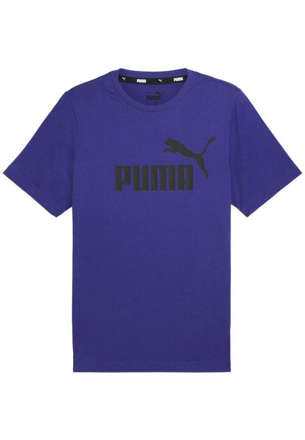 Koszulka sportowa męska Puma Essential Logo. Kolor: czarny, fioletowy, wielokolorowy