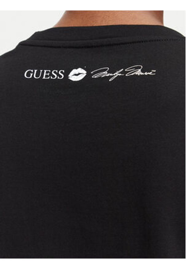 Guess T-Shirt W6YI66 K6715 Czarny Regular Fit. Kolor: czarny. Materiał: bawełna