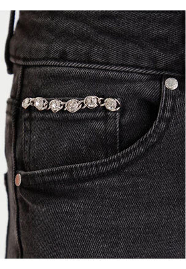 Morgan Jeansy 252-PNICE Czarny Wide Leg. Kolor: czarny