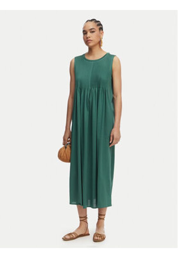 Weekend Max Mara Sukienka codzienna Ricordo 2615621022 Zielony Regular Fit. Okazja: na co dzień. Kolor: zielony. Materiał: bawełna. Typ sukienki: proste. Styl: casual
