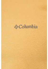 columbia - Columbia bluza sportowa Klamath Range II kolor pomarańczowy wzorzysta. Kolor: żółty. Materiał: polar, syntetyk, skóra, włókno. Długość: krótkie. Wzór: jednolity, ze splotem. Styl: sportowy #3