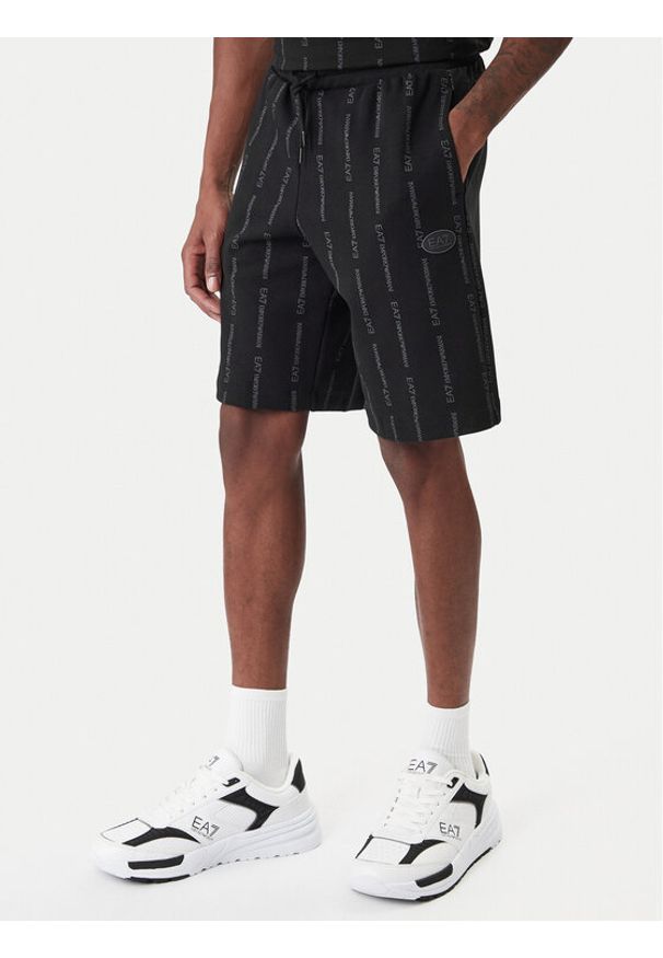 EA7 Emporio Armani Szorty sportowe 7M001393 AF12660 FC039 Czarny Regular Fit. Kolor: czarny. Materiał: syntetyk. Styl: sportowy