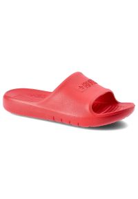 Big-Star - Klapki damskie Big Star, wykonane z lekkiego materiału syntetycznego z jednolitą konstrukcją szerokim paskiem na przodzie oraz profilowaną podeszwą,. Kolor: czerwony. Materiał: syntetyk, materiał. Wzór: jednolity. Styl: elegancki, wakacyjny #1