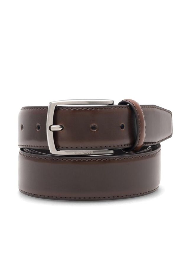 Gino Rossi Pasek Męski 3M2-001-AW23 Brązowy. Kolor: brązowy. Materiał: skóra