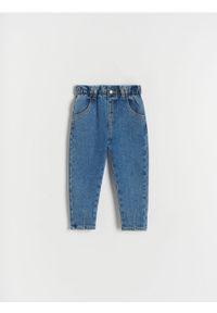 Reserved - Ocieplane jeansy baggy - niebieski. Kolor: niebieski. Materiał: jeans #1