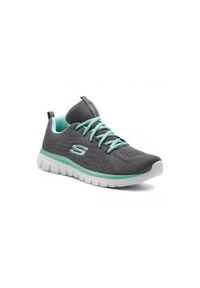 skechers - Buty treningowe damskie Skechers Bobssquad Breeze Way. Zapięcie: sznurówki. Kolor: szary. Materiał: syntetyk, tkanina, materiał. Szerokość cholewki: normalna