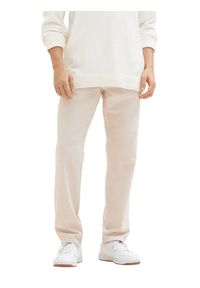 Tom Tailor Spodnie materiałowe 1035045 Beżowy Regular Fit. Kolor: beżowy. Materiał: bawełna #1