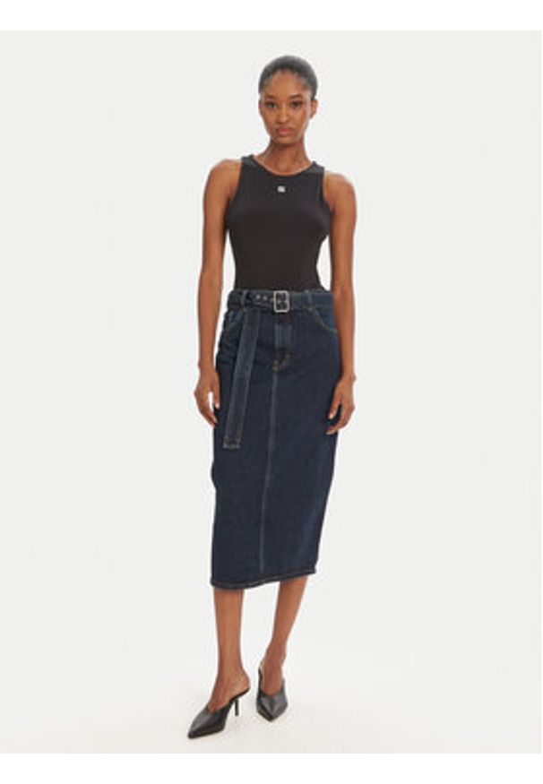 Hugo - HUGO Body Dasiel 50545196 Czarny Slim Fit. Kolor: czarny. Materiał: syntetyk