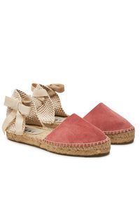 Manebi Espadryle Hamptons Flat Valenciana Espadrilles R 7.0 P0 Bordowy. Kolor: czerwony. Materiał: skóra, zamsz