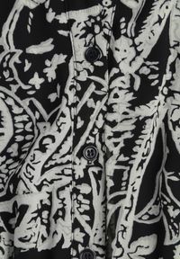 Renee - Beżowo-Czarna Sukienka Rozkloszowana z Wiązanym Paskiem Blerore. Kolor: beżowy. Materiał: materiał. Typ sukienki: koszulowe. Długość: maxi #8