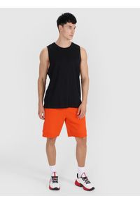 4f - 4F Tank top oversize męski - czarny XXL. Kolor: czarny. Materiał: bawełna, dzianina, materiał, poliester. Długość rękawa: bez rękawów. Sport: koszykówka