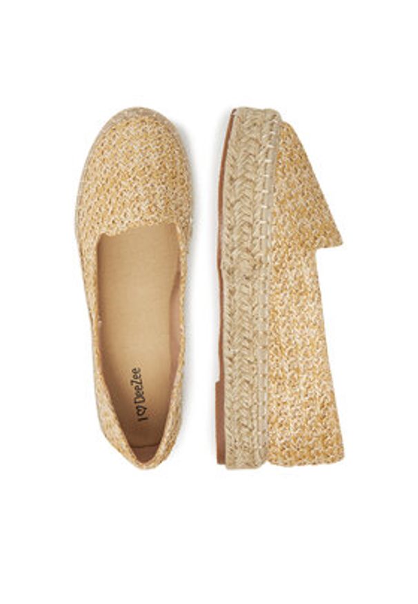 DeeZee Espadryle ZYLS129 Beżowy. Kolor: beżowy. Materiał: materiał