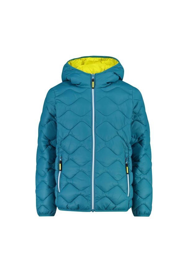 Kurtka z kapturem dla dziewczynki CMP. Typ kołnierza: kaptur. Kolor: niebieski. Materiał: puch