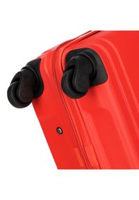Wittchen - Średnia walizka z ABS-u tłoczona. Kolor: czerwony. Materiał: guma. Wzór: geometria. Styl: klasyczny #10