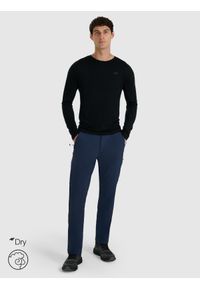 4f - 4F Longsleeve trekkingowy szybkoschnący z wełną merino męski - czarny L. Kolor: czarny. Materiał: wełna. Długość rękawa: długi rękaw. Technologia: Primaloft. Sport: wspinaczka, turystyka piesza #2