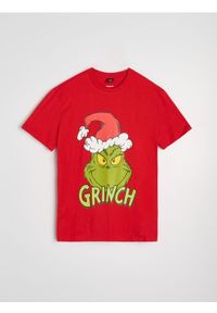 Sinsay - Koszulka z krótkim rękawem Grinch - czerwony. Kolor: czerwony. Długość rękawa: krótki rękaw. Długość: krótkie