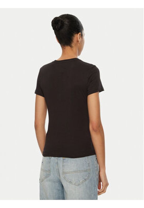 Tommy Jeans T-Shirt Essential DW0DW19447 Czarny Slim Fit. Kolor: czarny. Materiał: bawełna