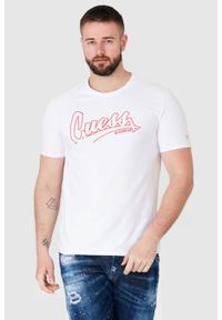 Guess - GUESS Biały t-shirt męski beachwear, Rozmiar M. Kolor: biały #1