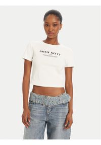 Miss Sixty T-Shirt 6L1SJ4300000 Biały Slim Fit. Kolor: biały. Materiał: bawełna