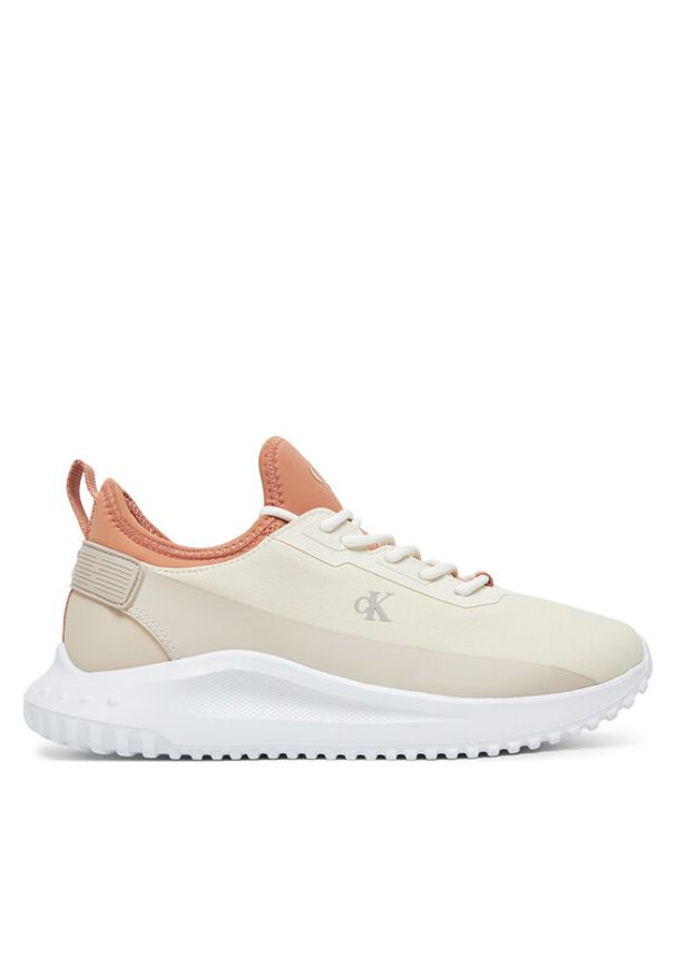 Calvin Klein Jeans Sneakersy Eva Runner Low Lace Mix In YW0YW01759 Écru. Materiał: materiał